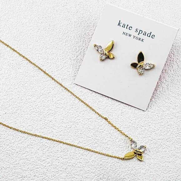 Kate Spade Butterfly Earring and Necklace Set - Picture 3 of 5